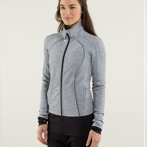 LULULEMON grey herringbone nice asana jacket